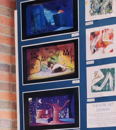 Prep School pupils display of theatre sets as part of Artists Open House