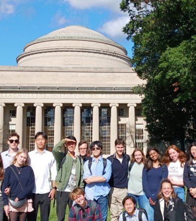 Pupils at Princeton on a tour of US Universities
