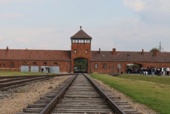 Auschwitz banner 